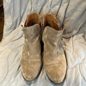 Lucky Brand tan/brown booties, size 9